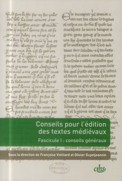 Conseils pour l'édition des textes medievaux