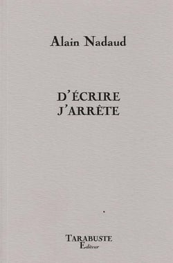 D'écrire j'arrête