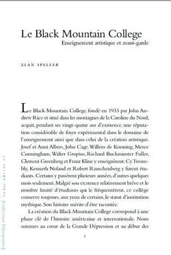 Le Black Mountain college