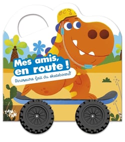 Dinosaure fait du skateboard