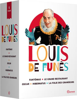 Louis de Funès - 5 films cultes : Fantomas + Le grand restaurant + Oscar + Hibernatus + La folie des grandeurs