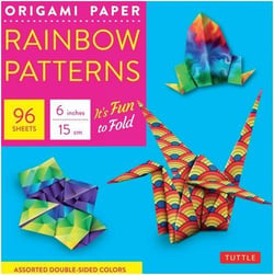 Origami paper rainbow patterns 6 inches