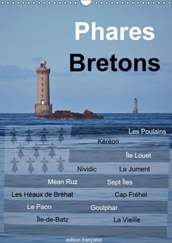 Phares bretons (calendrier mural 2019 din a3 vertical) - phares de bretagne (calendrier mensuel, 14