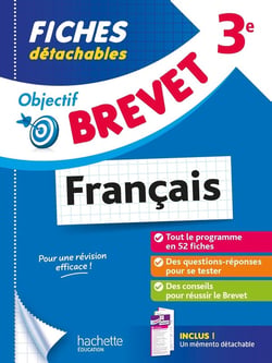 Objectif brevet : Français - 3e - Fiches détachables