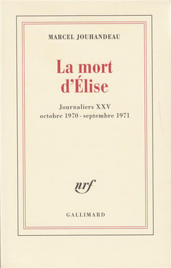 Journaliers XXV : la mort d'Elise (octobre 1970 - septembre 1971)