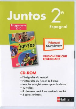 Juntos - espagnol - 2nde - dvd rom manuel numérique enrichi (édition 2010)