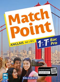 Match point : anglais A2>B1+ - 1re, terminale bac pro - pochette élève (édition 2017)