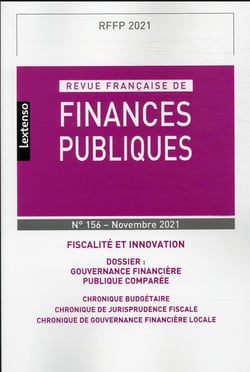 Revue française de finances publiques n.156 : novembre 2021