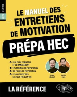 Le manuel des entretiens de motivation prépa HEC : Concours aux écoles de commerce