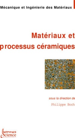 Matériaux et processus céramiques