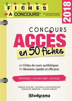 Concours Accès - en 50 fiches (édition 2018)