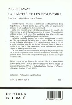 La Laicite et les Pouvoirs