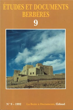Études et documents berbères n.9 (édition 1992)
