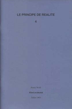 Le principe de réalité Tome 4 - hôtel occidental