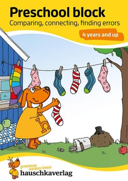 Kindergarten Activity Book from age 4 years - Line Tracing, connect-the-dots, spot the difference : for kids, boy and girl - Colourful puzzle block - fun educational learning