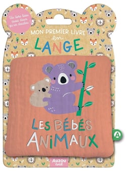 Mon premier livre tissu en lange : les bébés animaux