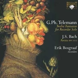 Telemann : 12 fantaisies pour flûte à bec - Bach : partita BWV 1013
