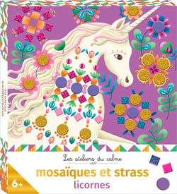 Strass et mosaiques licornes - mini boîte avec accessoires