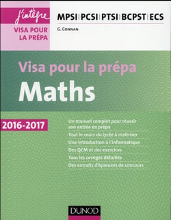 Maths - visa pour la prépa - mpsi-pcsi-ptsi-bcpst-ecs (4e édition)