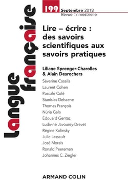 Langue française n° 199 (3/2018) Lire - écrire : des savoirs scientifiques aux savoirs pratiques