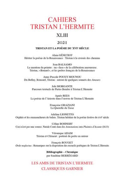 Cahiers tristan l'hermite n.43 - tristan et la poésie du xvie siècle