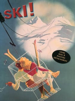 Sports d'hiver - portfolio de 8 affiches rétro