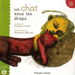 Un chat sous les draps