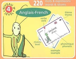 Cartes de vocabulaire anglais-français : niveau 4 - 220 mots & expressions