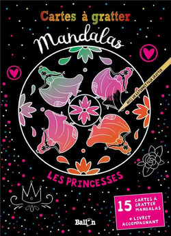Cartes à gratter - mandalas - les princesses
