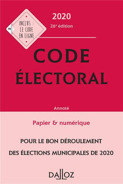 Code électoral, annoté (édition 2020)