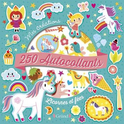 250 autocollants - licornes et fées
