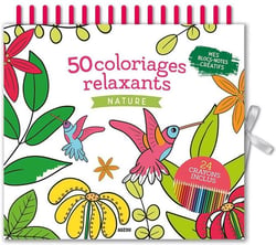 Mes blocs notes créatifs - coloriages relaxants nature