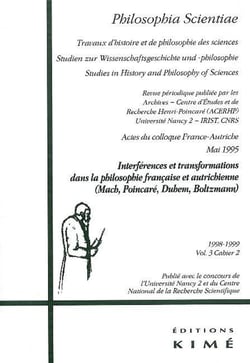Revue Philosophia scientiae : interferences et transformations dans la philosophie Française et Autrichienne