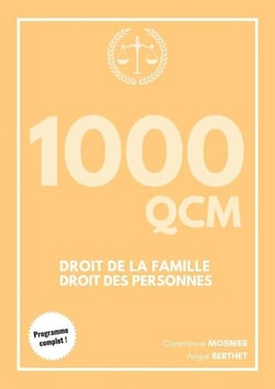 1000 QCM - Droit de la famille & des personnes (licence)