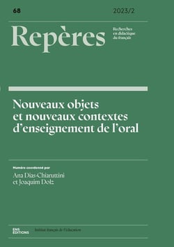 Repères n.68 : Nouveaux objets et nouveaux contextes d'enseignement de l'oral