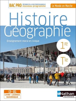 Histoire-géographie-enseignement moral et civique : 1re/terminale bac pro : livre + licence élève (édition 2020)