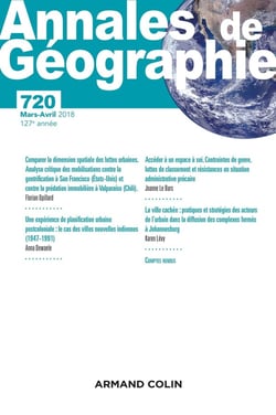 Annales de géographie - N°720 2/2018