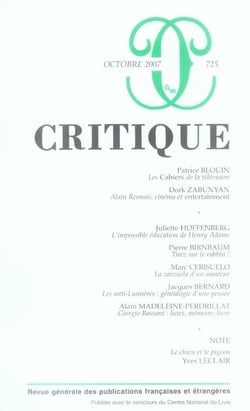 Revue Critique n.725