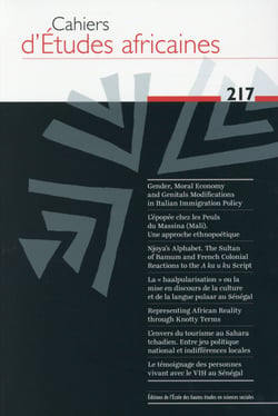Cahiers d'études africaines n.217
