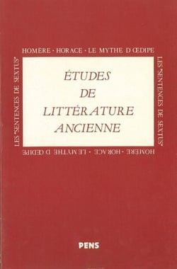 Études de littérature ancienne