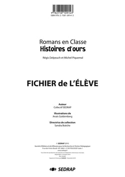 Histoires d'ours - fichier de l'élève