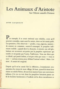 Les animaux d'Aristote