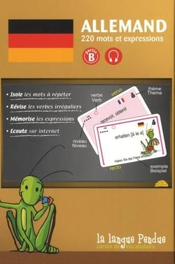 Cartes de vocabulaire allemand-français : partie b - 220 mots & expressions