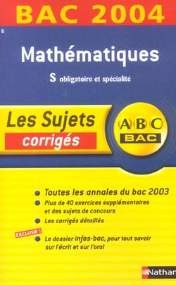 Bac 2003/2004 maths s obligatoire & specialite n06 corriges