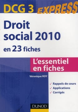 Droit social 2010 en 23 fiches - dcg 3