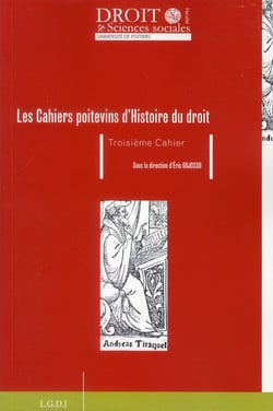 Les cahiers poitevins d'histoire du droit t.3