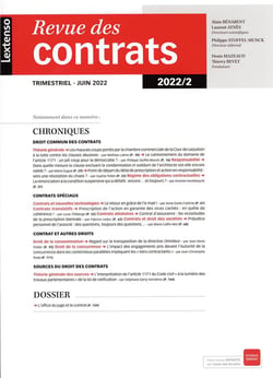 Revue des contrats n.2-2022 - revue des contrats
