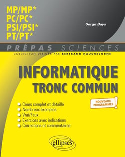Informatique tronc commun : MP - PC - PSI - PT - programme 2022