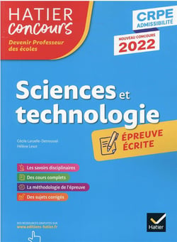 Sciences et technologie - CRPE - épreuve écrite (édition 2022)
