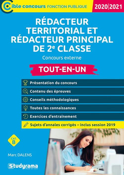 Rédacteur territorial - rédacteur principal de 2° classe - concours externe - tout-en-un